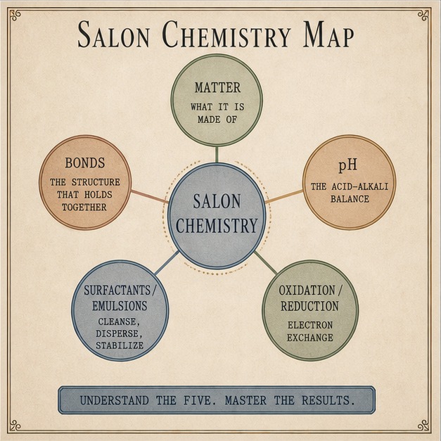 Salon chemistry concept map from the curriculum